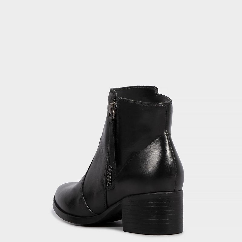 Bota Cano Curto Botas Loja Constance Bota Preta Couro Cano Curto