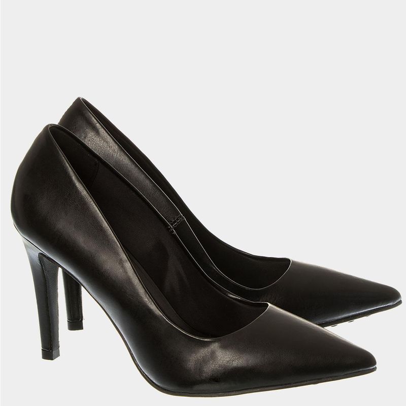 Scarpin preto sale salto fino