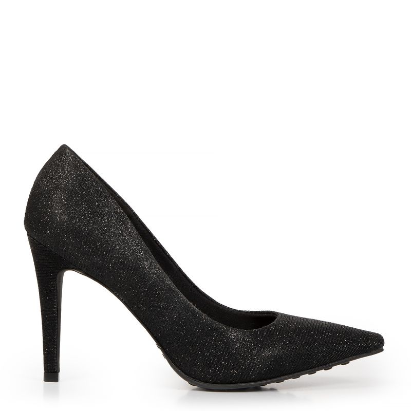 Scarpin preto com store glitter