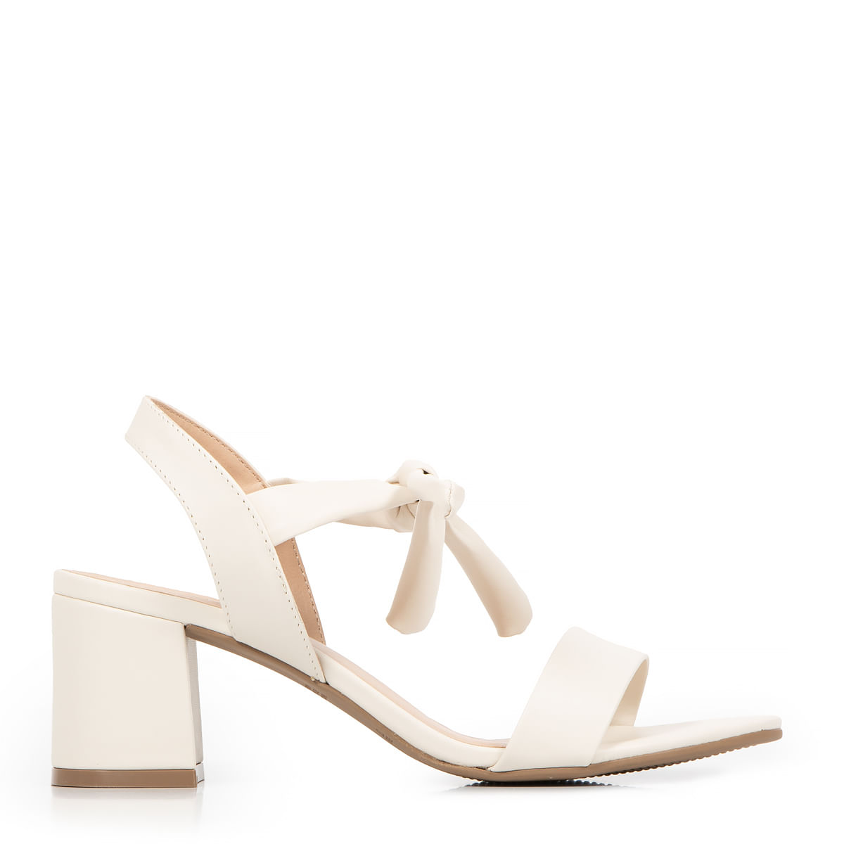 Sandália Off White Amarração Constance Calçados