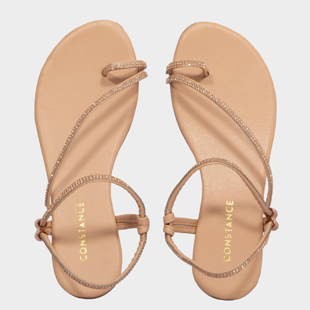 Rasteira Constance Sandalia Dourada Constance Sandália Rasteira