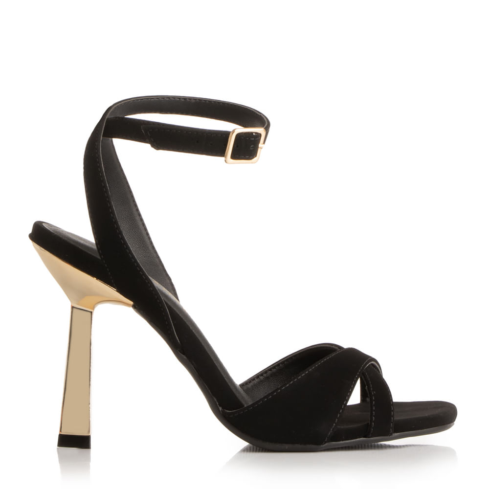 Sandalias femininas moda transparência - R$ 238.00, cor Preto (em nobuck)  #2709, compre agora
