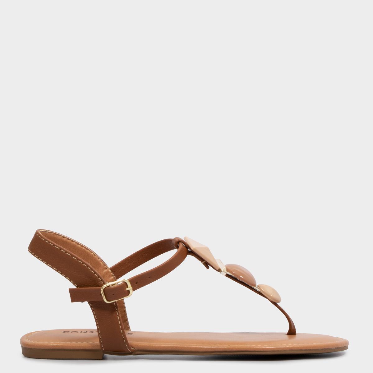 Rasteira Mix Pedras Constance Calçados