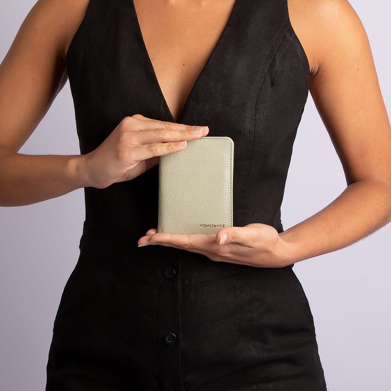 Porta Cartão e Documentos Couro Verde - Constance Calçados