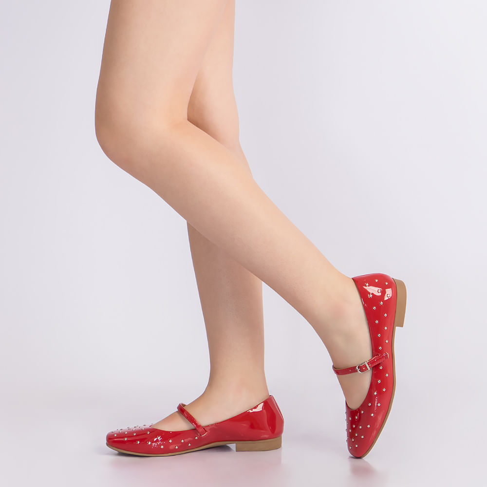 Sapato Scarpin Sapato Vermelho Boneca Sapatilha Vermelha Mary Jane