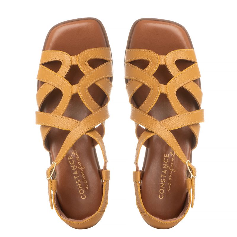 Sandália Mostarda Comfort Constance Calçados