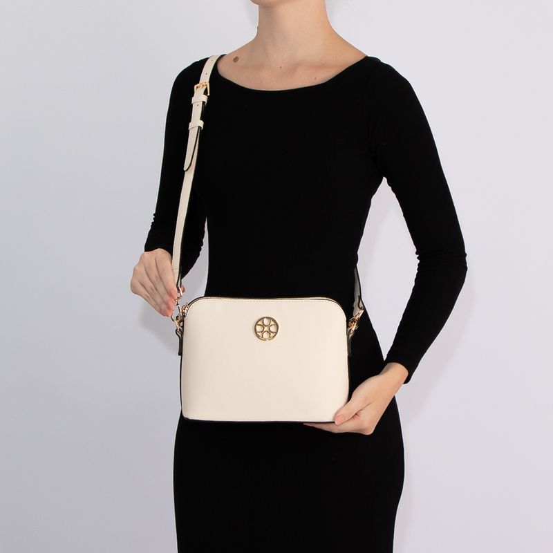 Bolsa Off White Tiracolo Pequena Casual - Constance Calçados