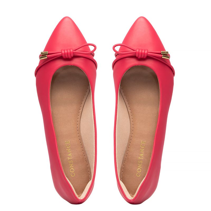 Sapatilha Rosa Nó Ponteira Constance Calçados
