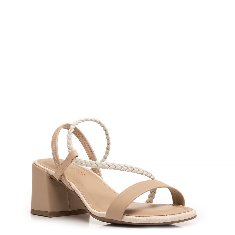 Sandália Nude Trança Calce Fácil - Constance Calçados