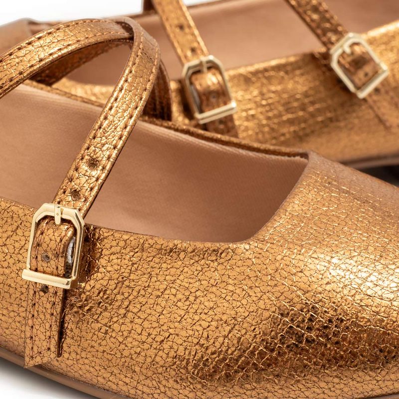 Sapatilha Verniz Bronze - Constance Calçados