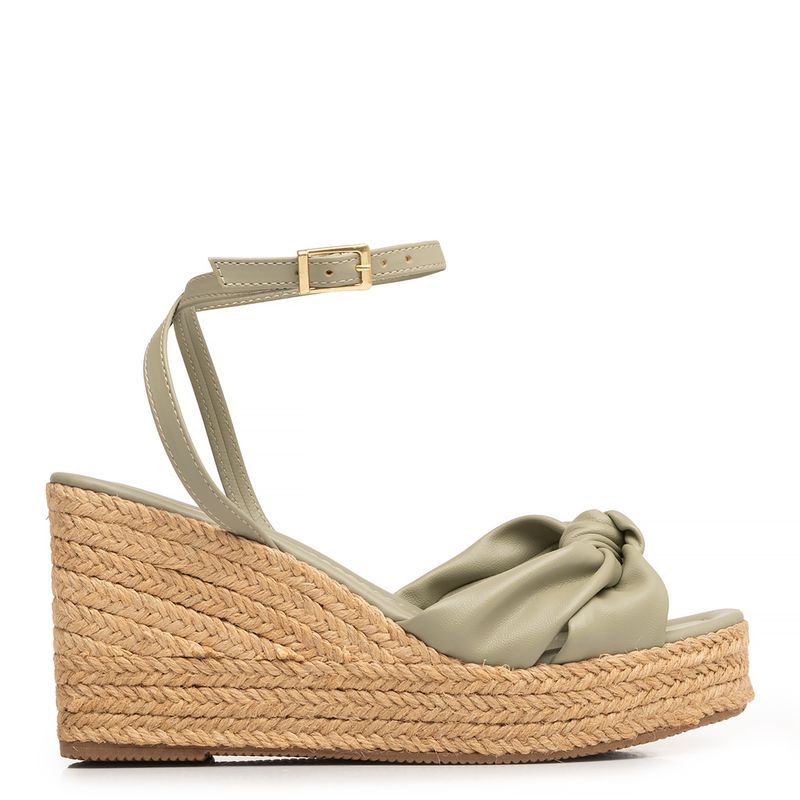 Anabela Verde Nó Constance Calçados