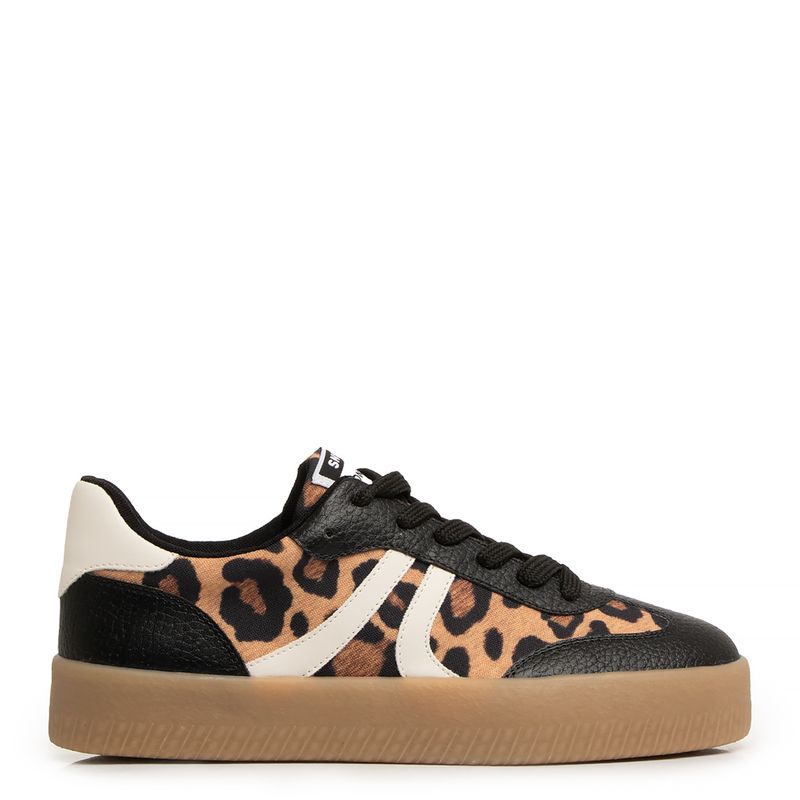 Tenis Feminino CalÃ§ados Animal Print Tênis Feminino Em Couro