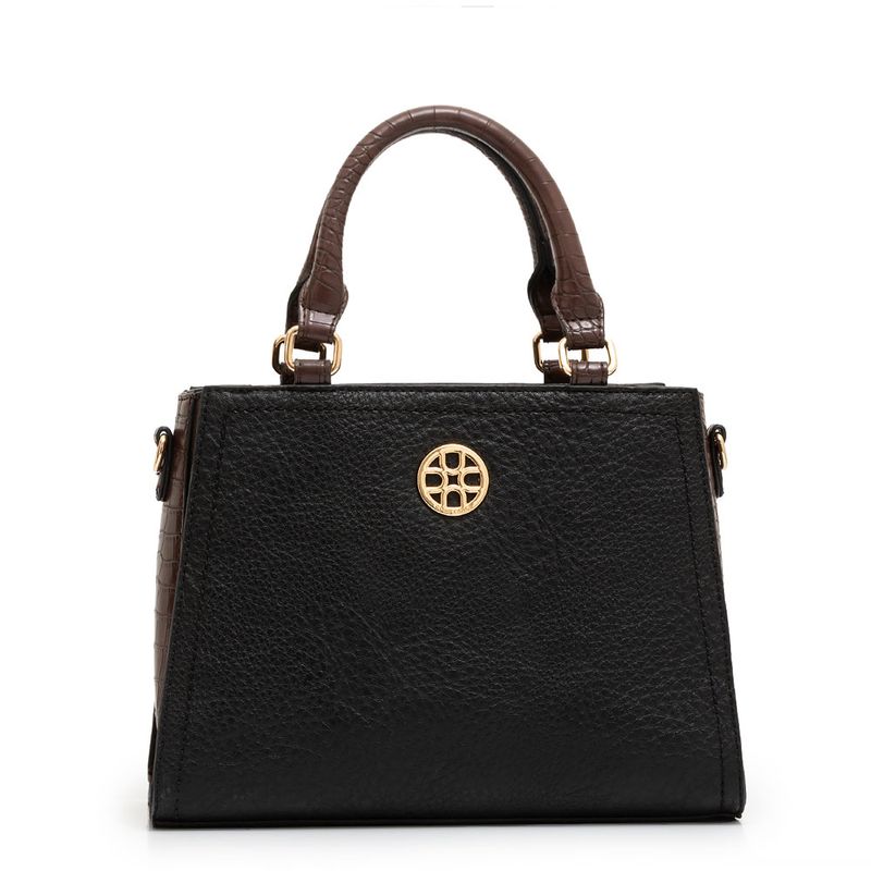 Bolsa Tote Bicolor Preto - Constance Calçados