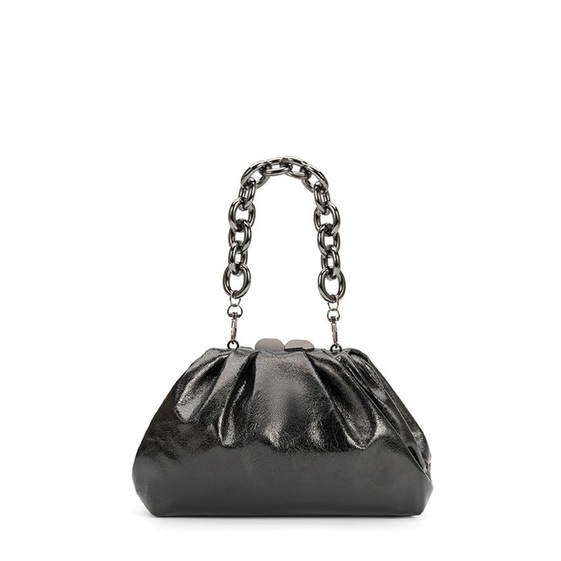 Bolsa Clutch Preta Corrente Pequena - Constance Calçados