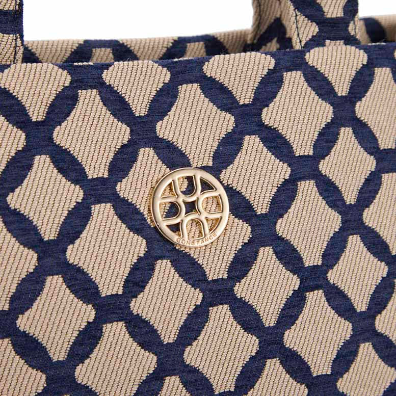 elu.Fleur tote（square）Corduroy elu. Fleur Tote Square Small Dot