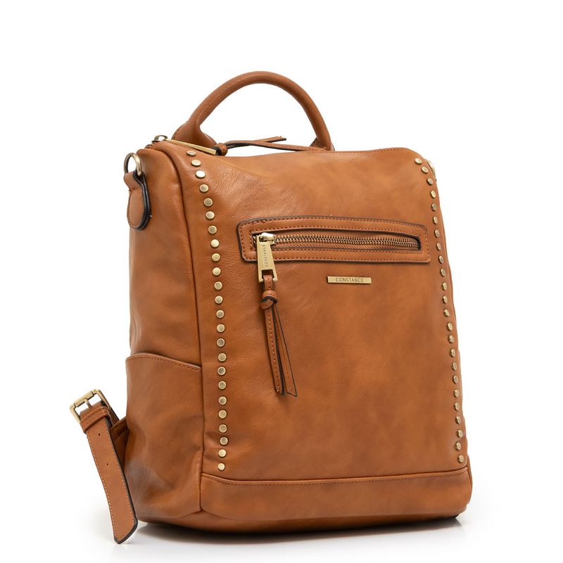 mmc様 Mochila Enfeites Tachas Caramelo - Constance Calçados