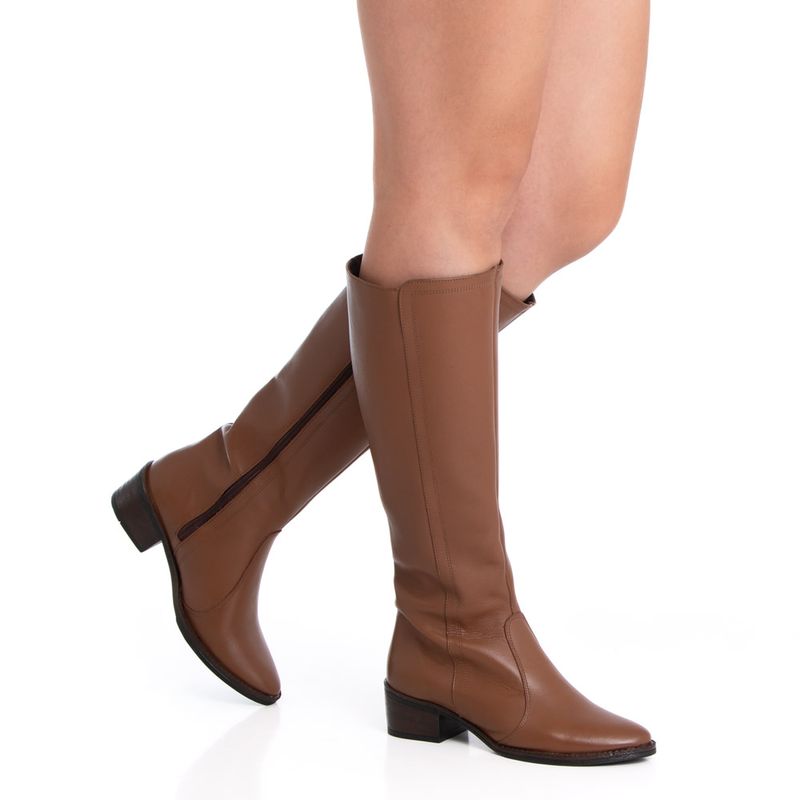 Bota Couro Botas Loja Constance Bota Caramelo Couro Montaria