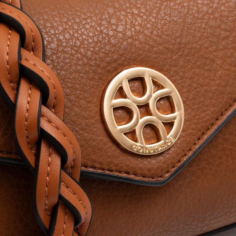 Bolsa Tiracolo Alça Trançada Caramelo - Constance Calçados