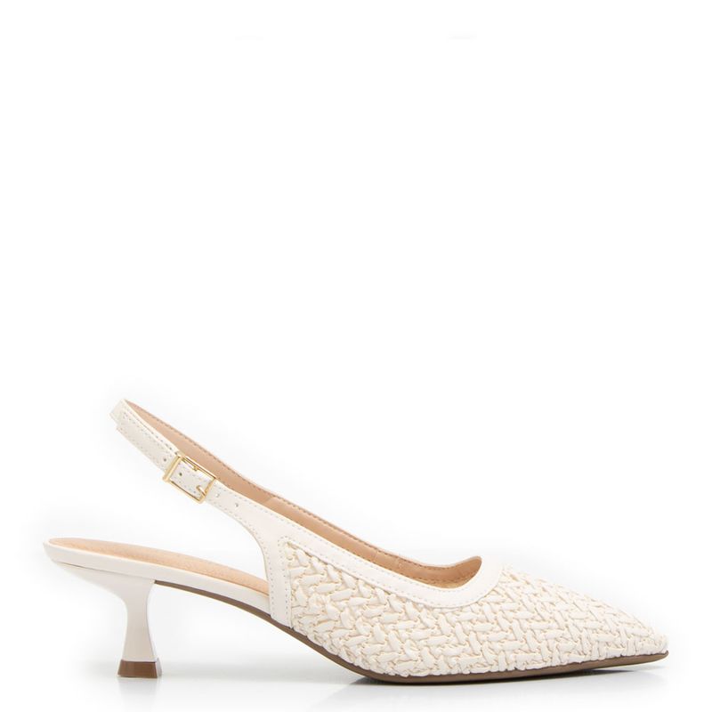 ザナック×ザナック Scarpin Slingback Off White Tressê - Constance Calçados