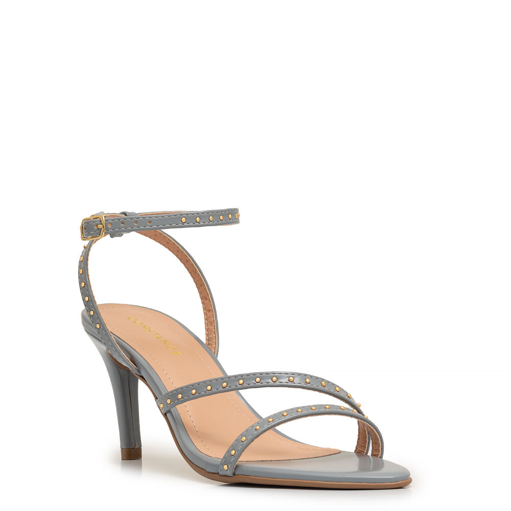 ちか　38 Sandália Azul Tachas - Constance Calçados