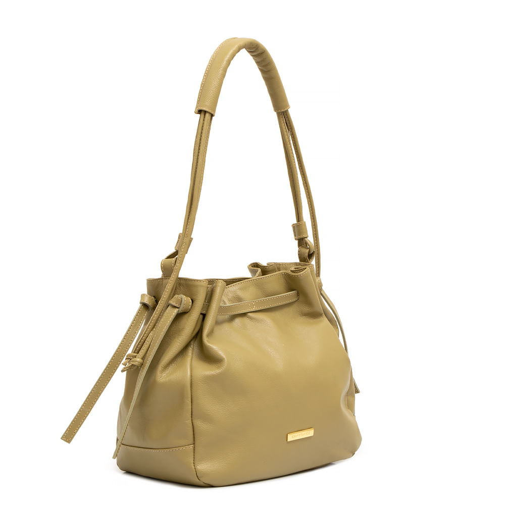 Bolsa Bucket Couro Verde - Constance Calçados