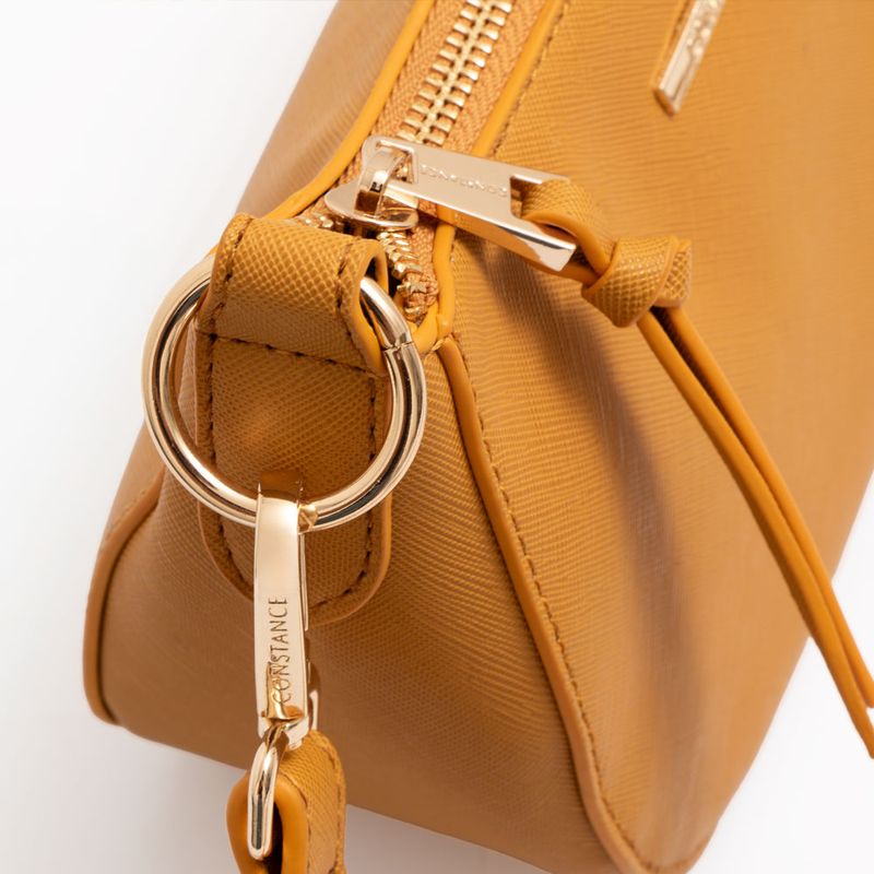 Bolsa Tiracolo Pequena Mostarda - Constance Calçados