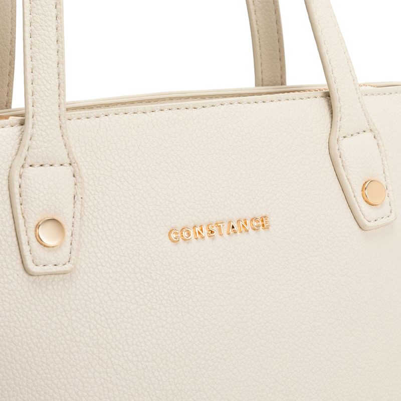 Bolsa Tiracolo Puxadores Laterais Off White - Constance Calçados
