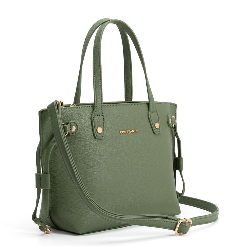 Bolsa Tiracolo Puxadores Laterais Verde - Constance Calçados