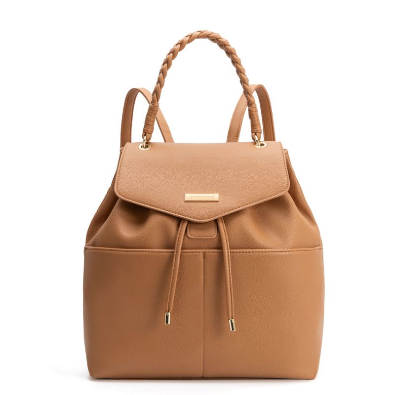 Mochila Alça Trançada Caramelo - Constance Calçados
