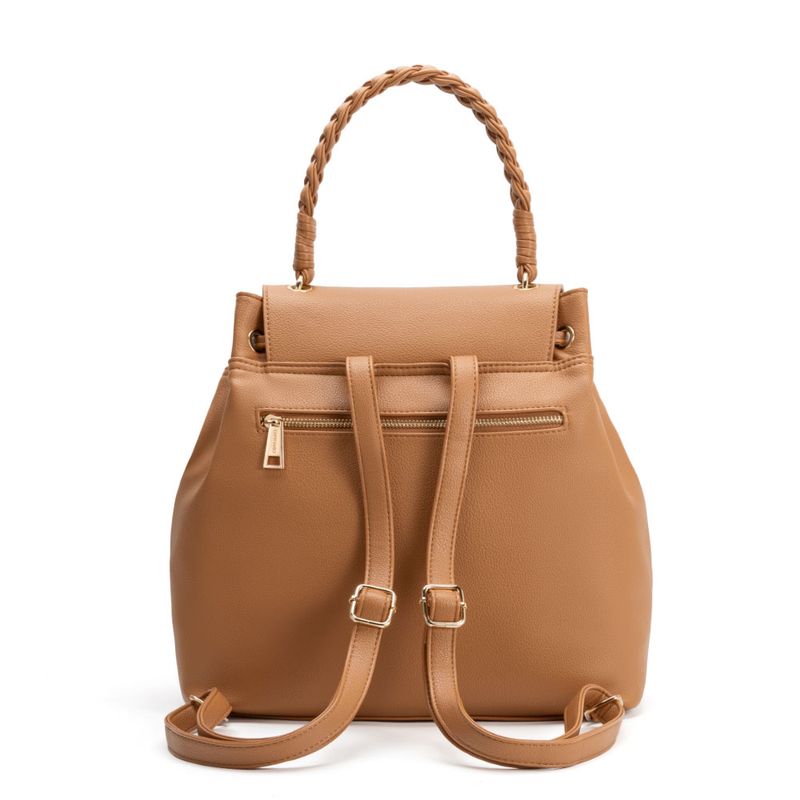 バッグ Caristyle Mochila Alça Trançada Caramelo - Constance Calçados