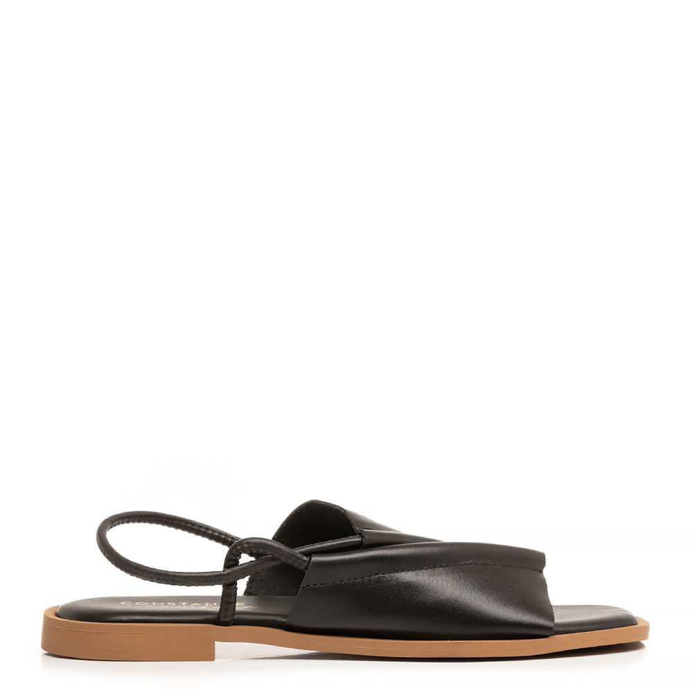 Rasteira Constance Sandalia Rasteira Preta Com Pedras Rasteira: De