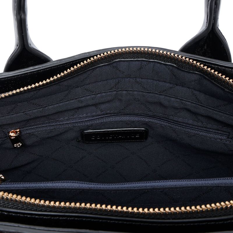 Bolsa Tote Chaveiro Preta - Constance Calçados