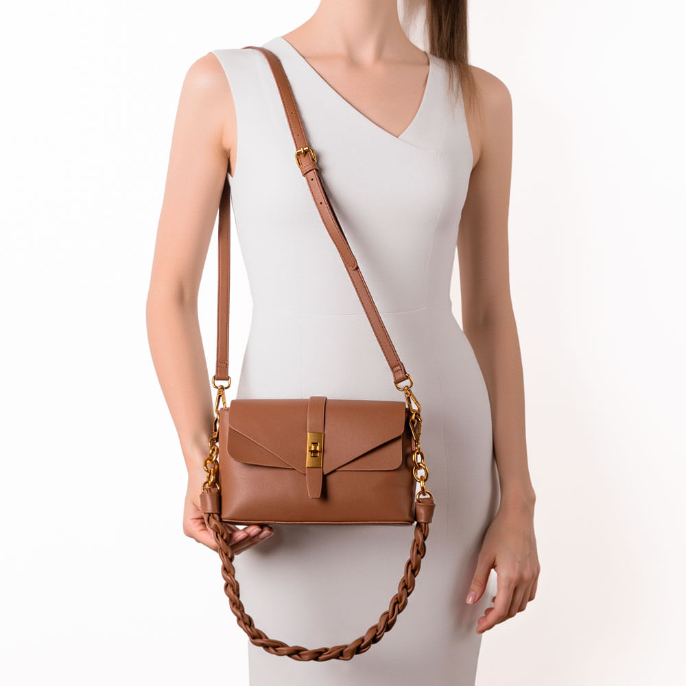 Bolsa Alça Torcida Caramelo - Constance Calçados