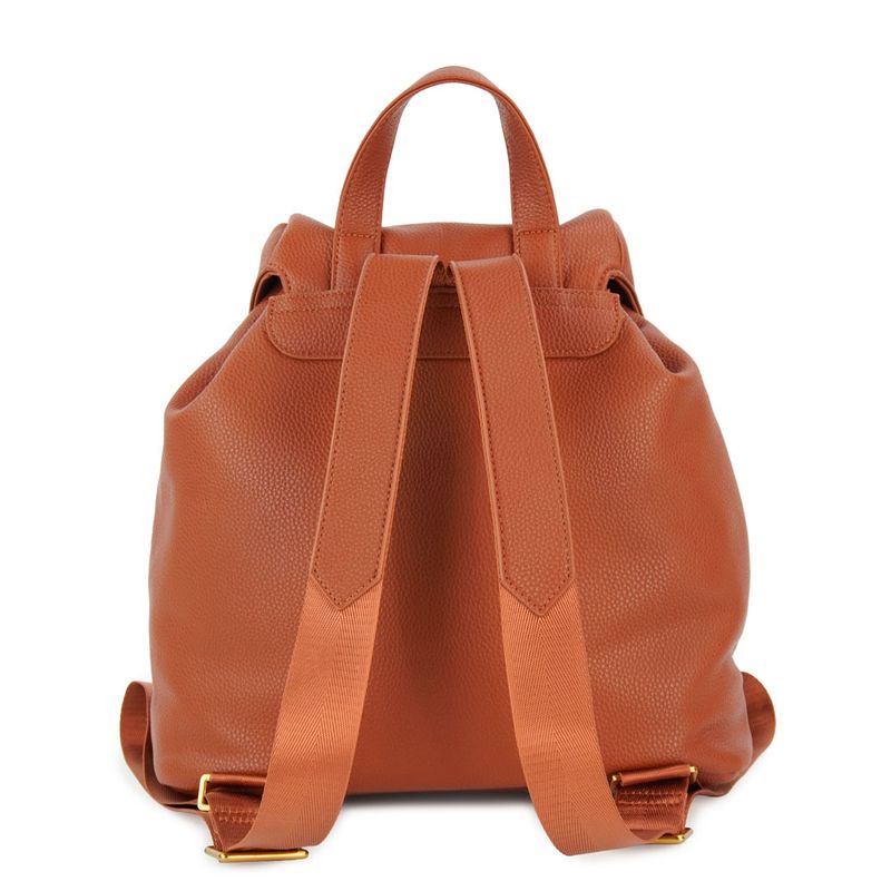 Mochila Bolsos Frontais Fivelas Caramelo - Constance Calçados