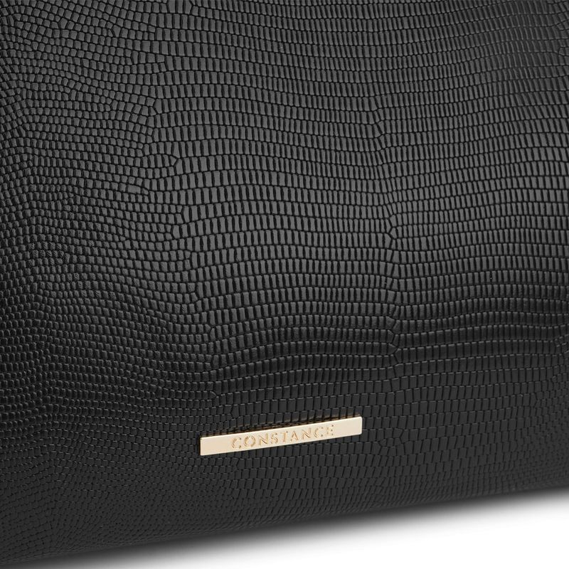 Clutch Textura Lizard Preta - Constance Calçados