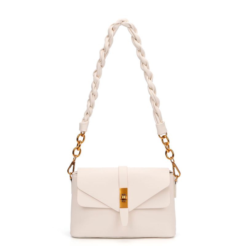 Bolsa Alça Torcida Off white - Constance Calçados