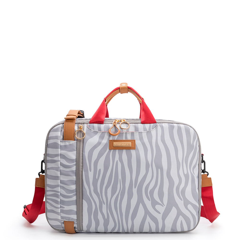まち Mochila Nylon Estampada Zebra - Constance Calçados