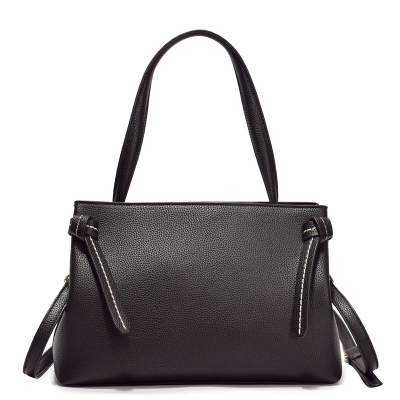 Bolsa Tote Nó Pesponto Preto - Constance Calçados