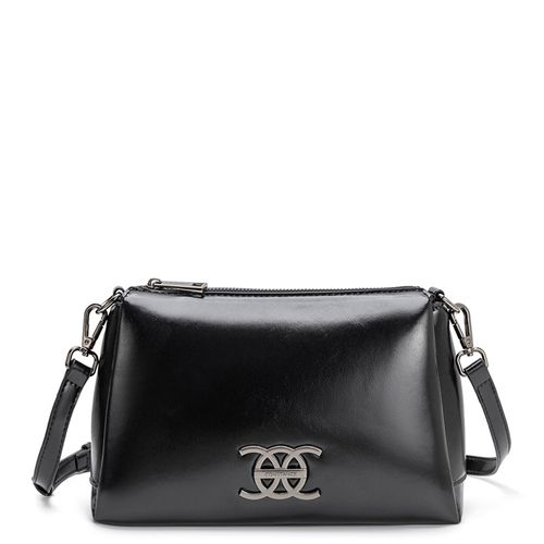 Bolsa Tiracolo Alça Trançada Cinza - Constance Calçados