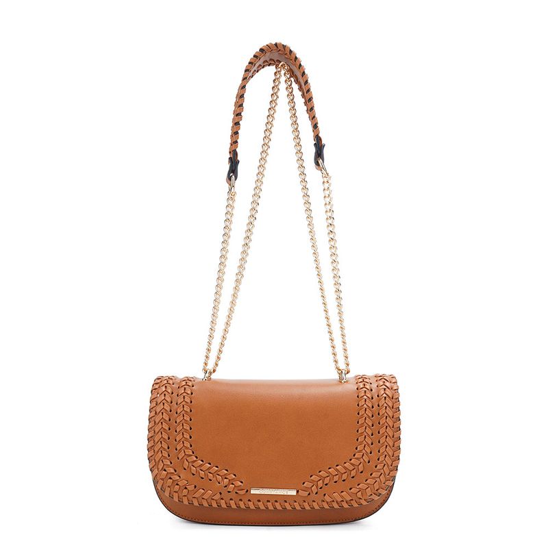 バッグ 05410 Bolsa Tiracolo Trançada Caramelo - Constance Calçados