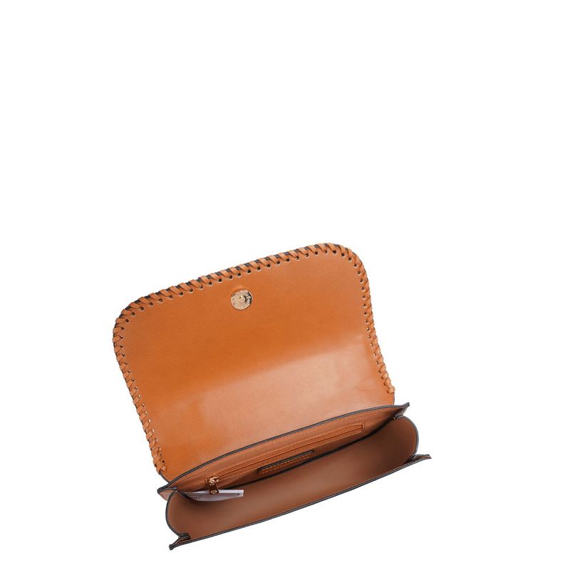 Bolsa Tiracolo Trançada Caramelo - Constance Calçados