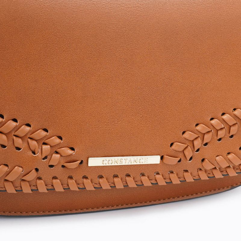 Bolsa Tiracolo Trançada Caramelo - Constance Calçados