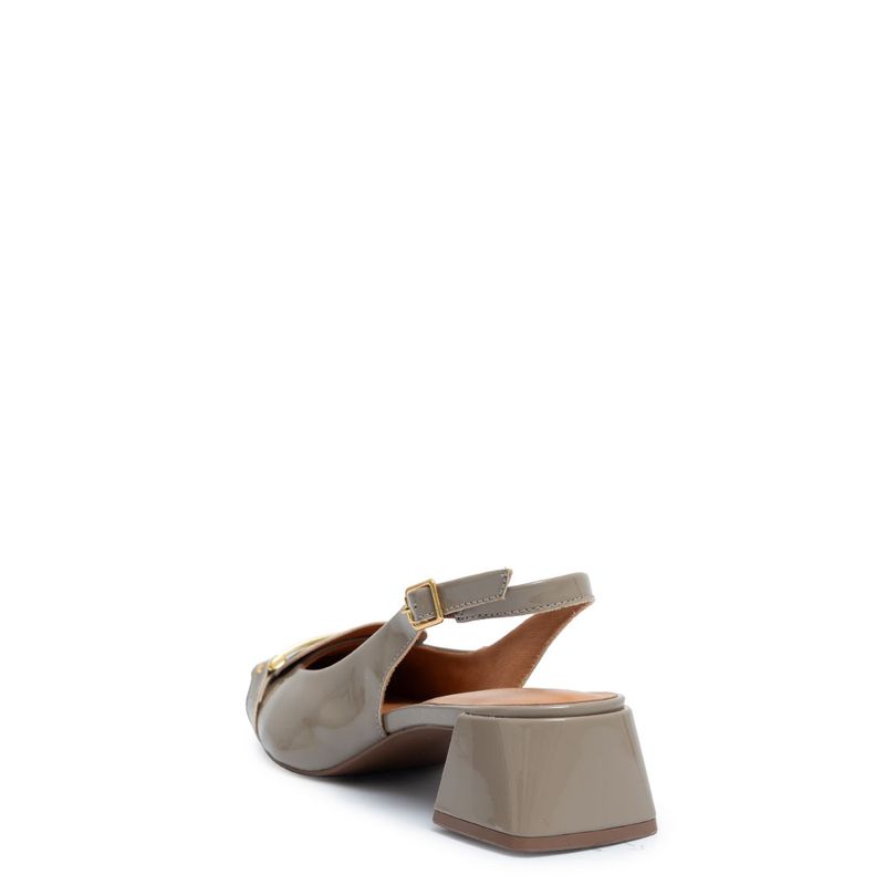 Scarpin Taupe Lapela Verniz - Constance Calçados