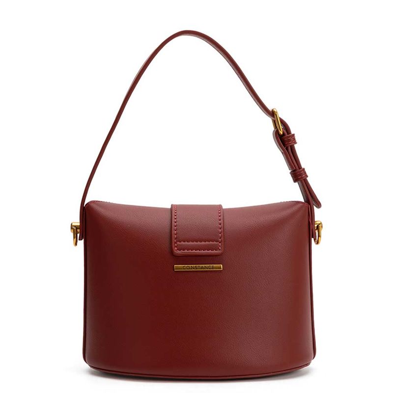 Bolsa Tiracolo Lapela Bordô - Constance Calçados