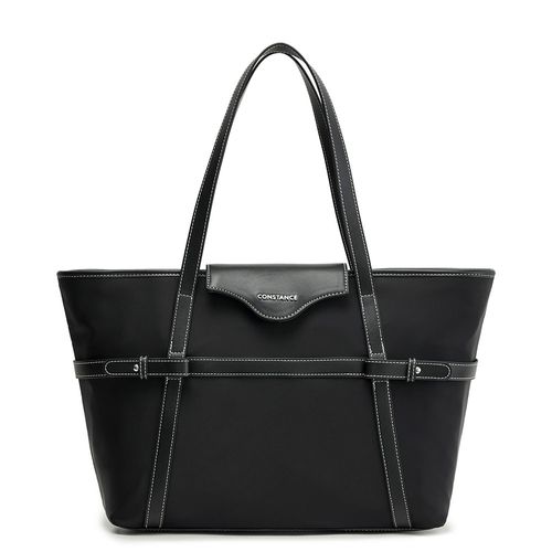 Bolsa Shopping Nylon Preta - Constance Calçados