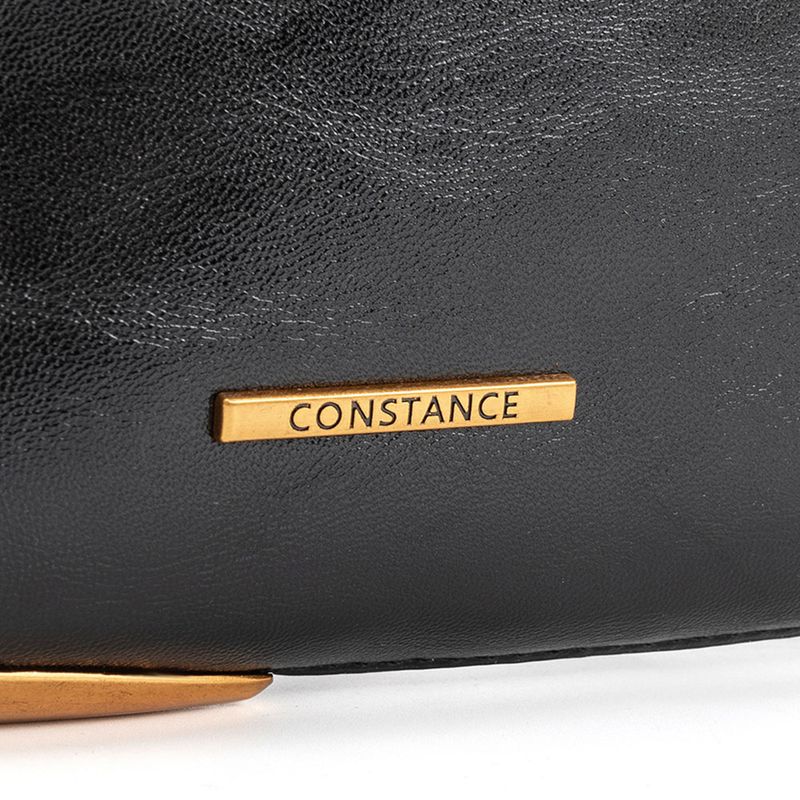 Bolsa Baguete Enfeite Preta - Constance Calçados