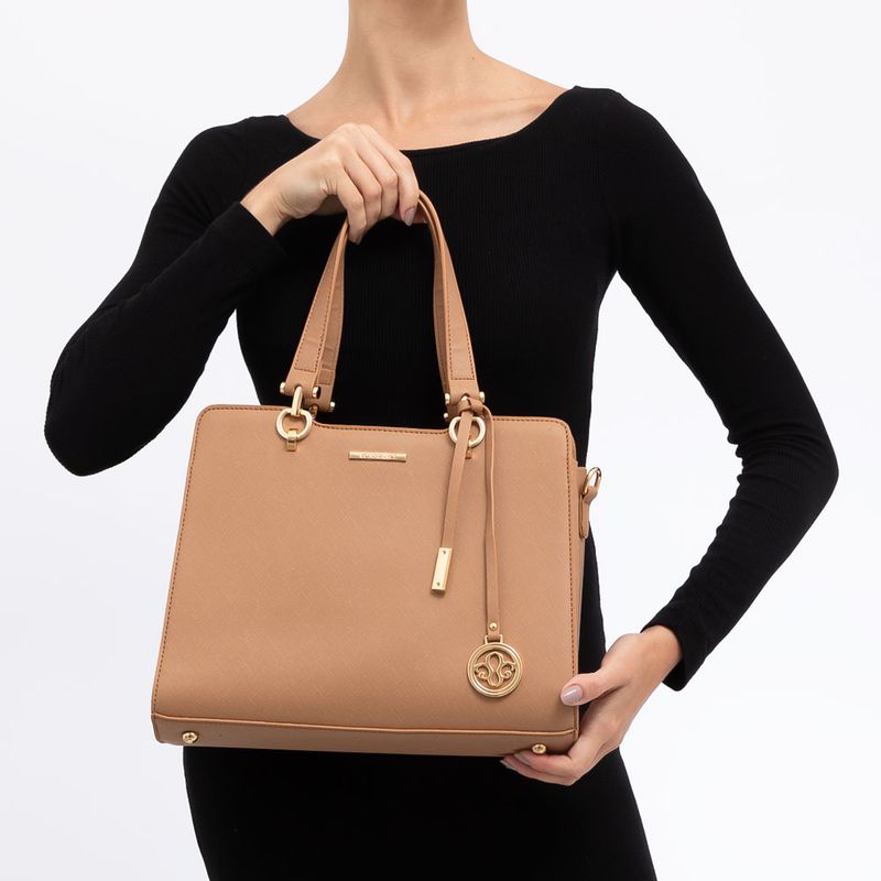 Bolsa Tote Chaveiro Caramelo - Constance Calçados