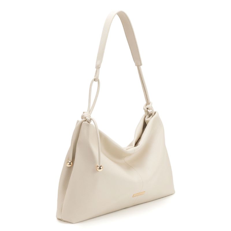 Bolsa Hobo Alça Cordão Off White - Constance Calçados
