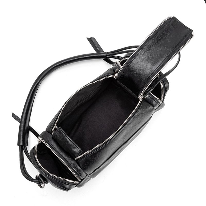 Bolsa Câmera Bag Zíper Duplo Preto - Constance Calçados