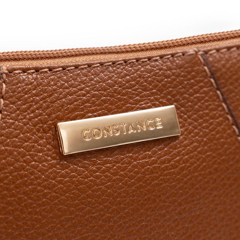 Bolsa Pequena Couro Flor Caramelo - Constance Calçados